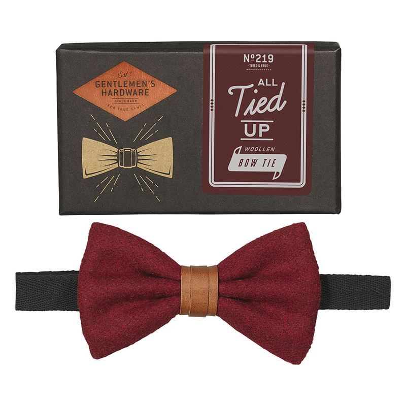 Gentleman’s Hardware – All Tied Up Bow Tie Burgundy – Gift Boxed