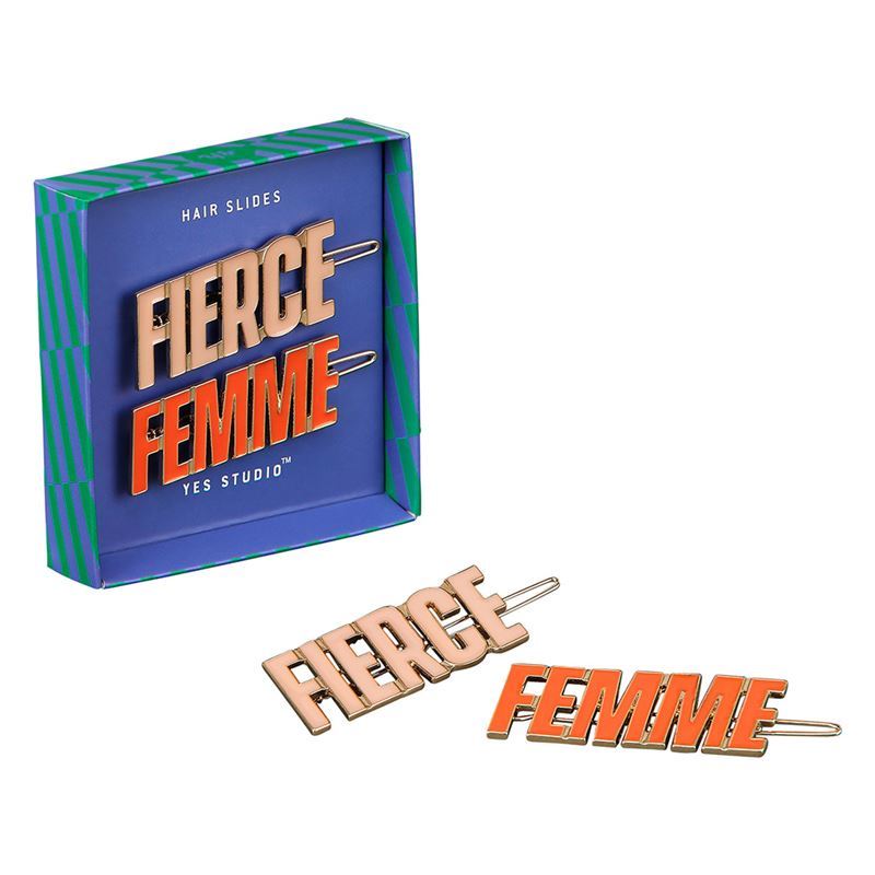 Yes Studio – Hair Bar Hair Slides Set of 2  Fierce/Femme