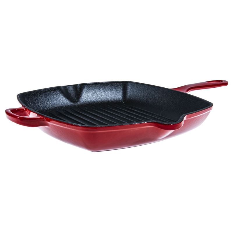 Benzer – Kristoff Cast Iron 26cm Square Grill Fire Red