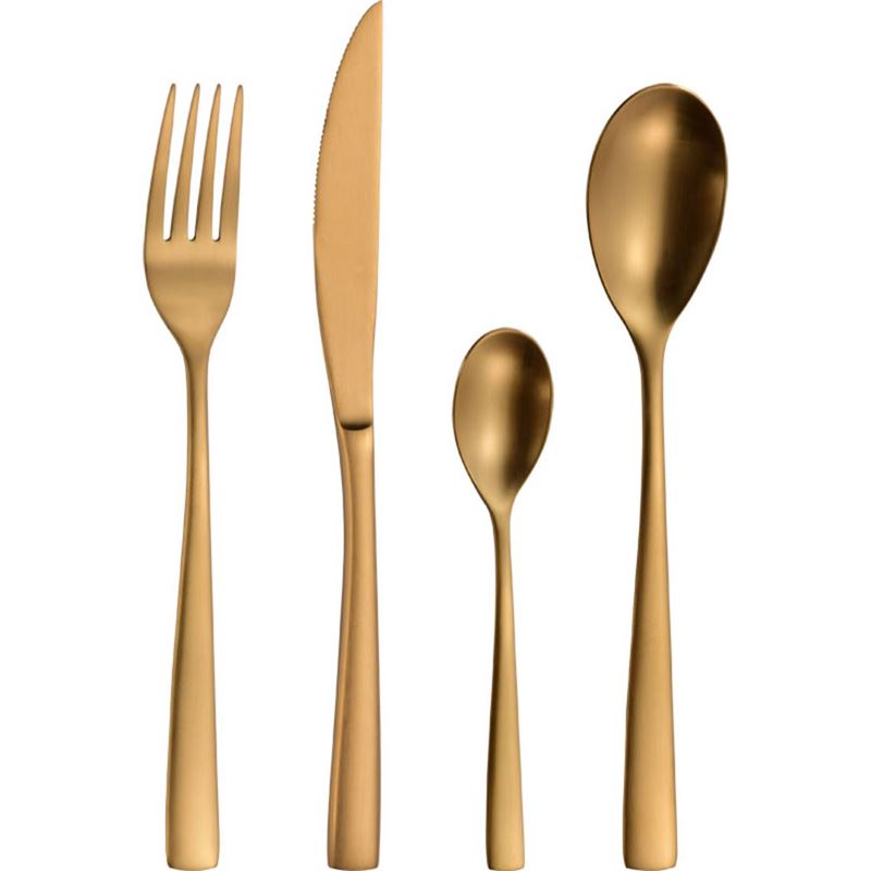 Zuhause – Zaha Premium Brushed Gold Cutlery Set 24pc