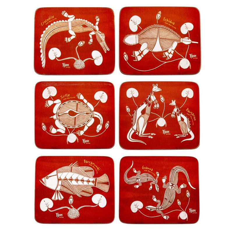Cinnamon – Lily Lagoon Coasters 11×9.5cm Set of 6
