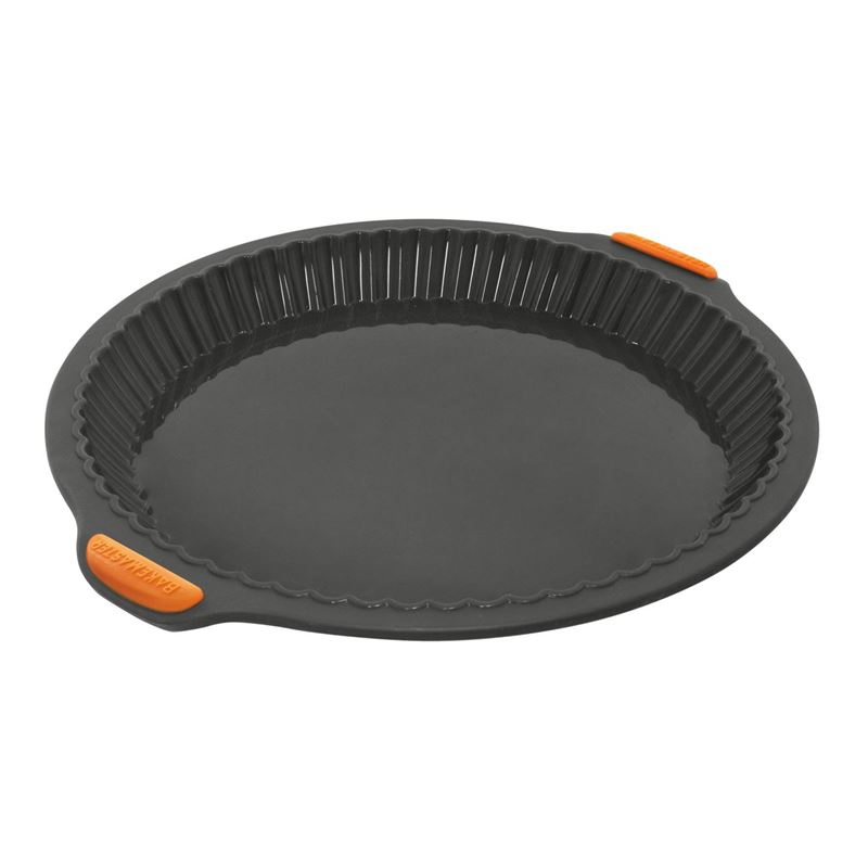 Bakemaster – Silicone Round Quiche/Pie Pan 26x3m Grey