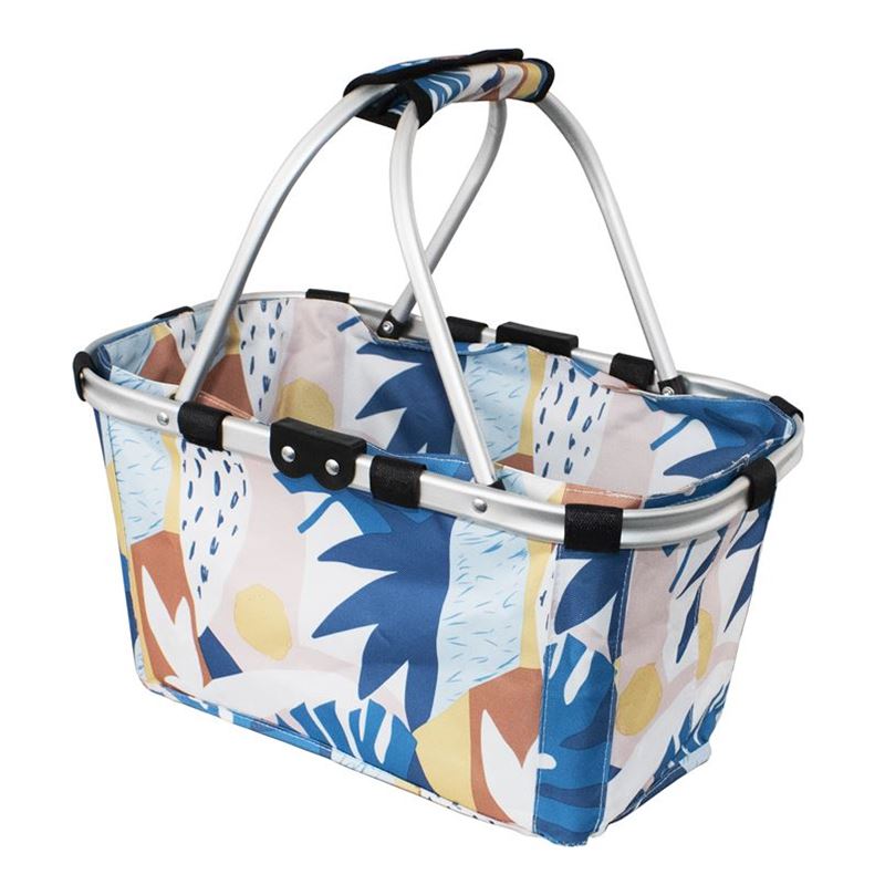 Karlstert – Two Handled Foldable Carry Basket Abstract Monstera