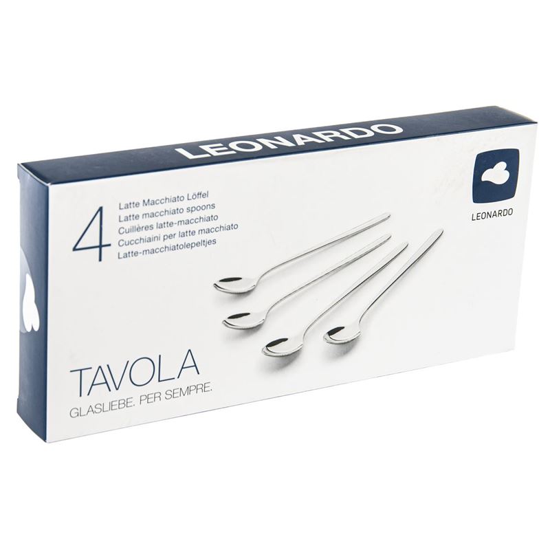 Leonardo – Tavola 18/10 Stainless Steel Latte Macchiato Coffee Spoon Set of 4