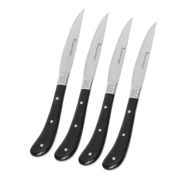 Stanley Rogers – Pistol Grip Artisan Steak Knife Black 4pc Set