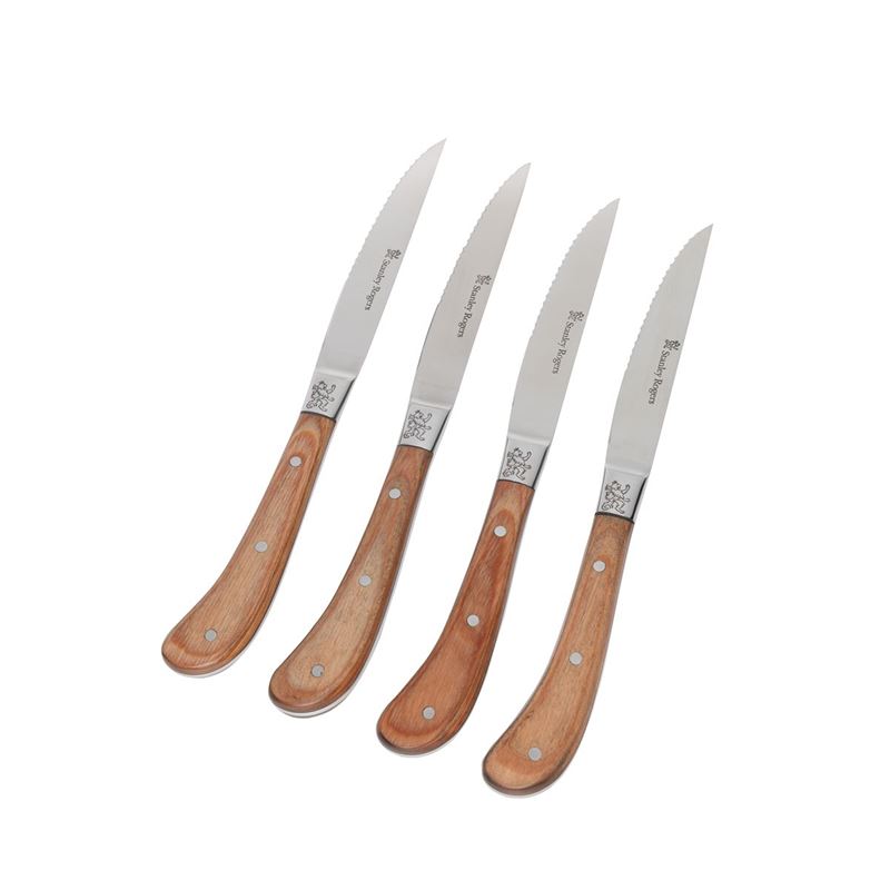 Stanley Rogers – Pistol Grip Woodland Steak Knife Distressed 4pc Set