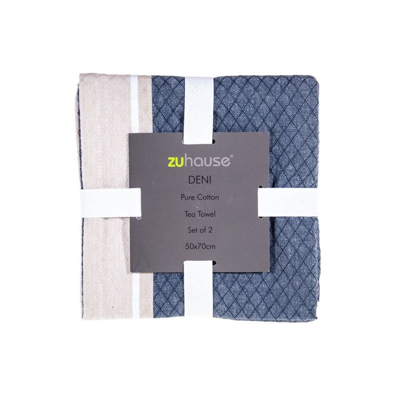 Zuhause – Deni Pure Cotton Set of 2 Tea Towels 50x70cm