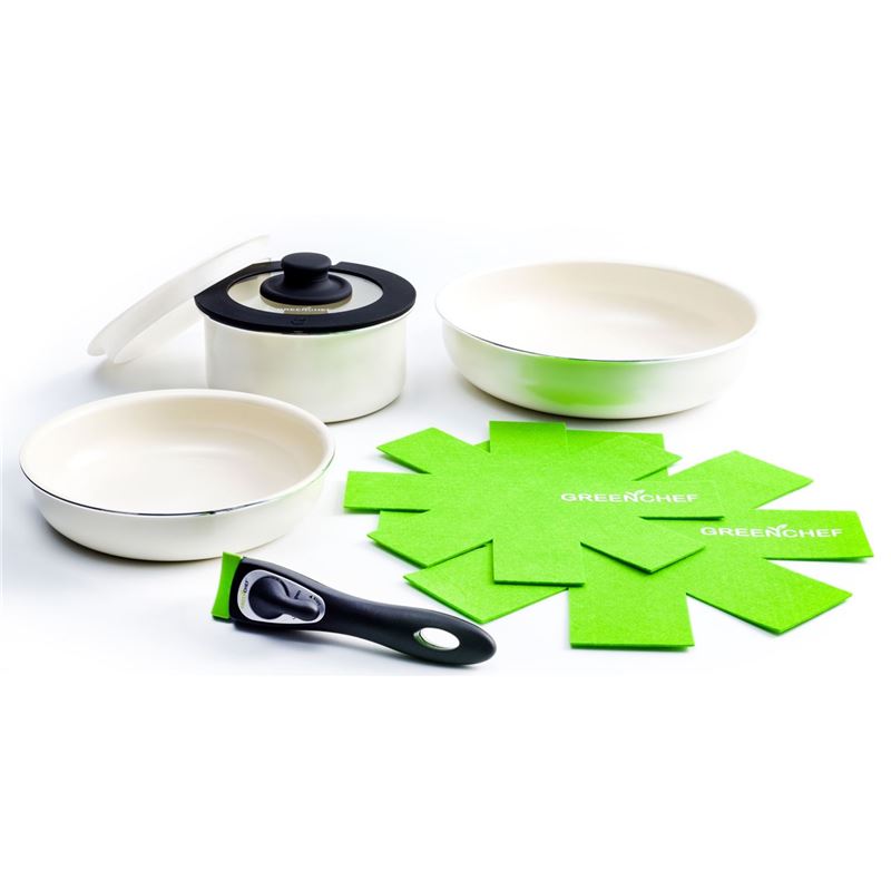 GreenChef – Clickpan Ceramic Non-Stick Induction 8pc Cookware Set