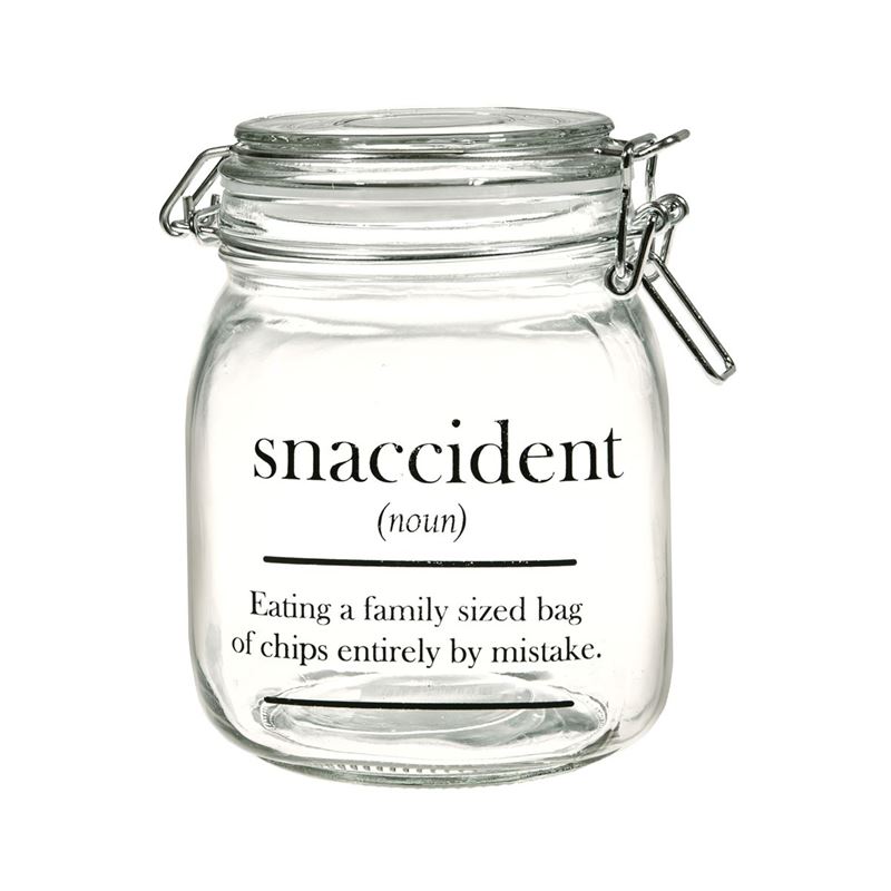 Circleware – Oakland 1Ltr Glass Canister with Hemetic Lid Snaccident