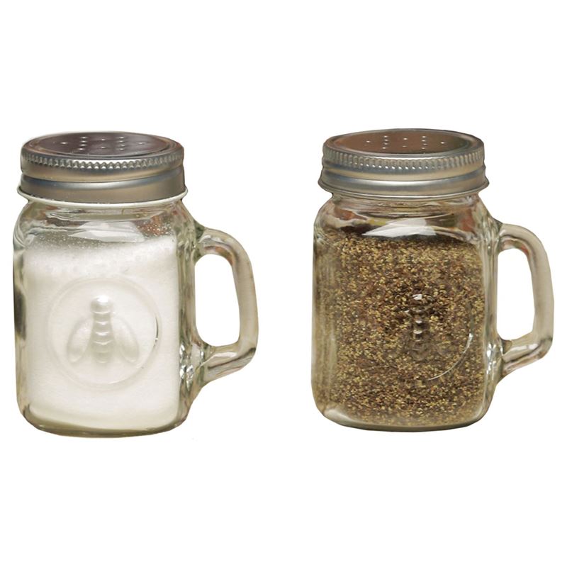 Circleware – Honey Bee Medallion Salt and Pepper Shakers 9cm Set of 2
