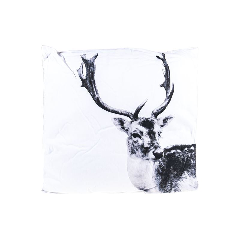 Saro – Deer 100% Cotton Pillow 50x50cm White