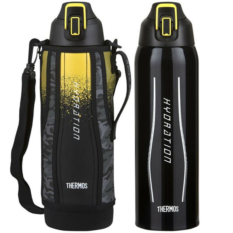 Thermos – Sports Vac Vacuum Insulated Hydration Bottle 1.5Ltr with Carry Case Black