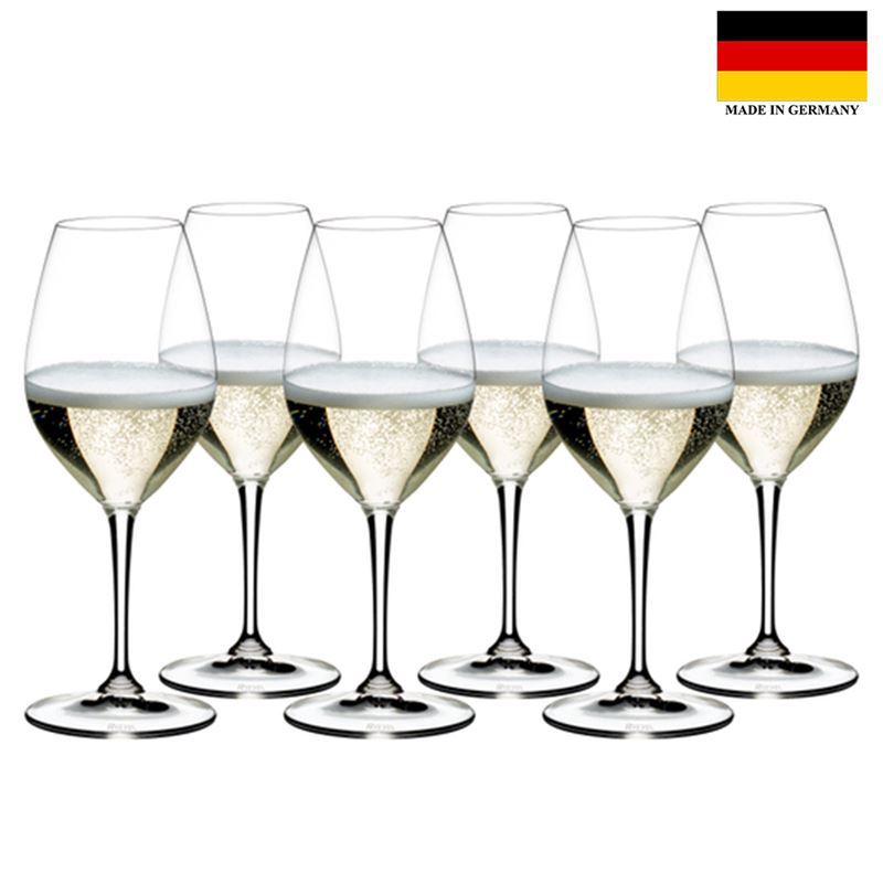 Riedel Vinum – Champagne Wine Glass VALUE 6-PACK 265 Year Anniversary (Made in Germany)