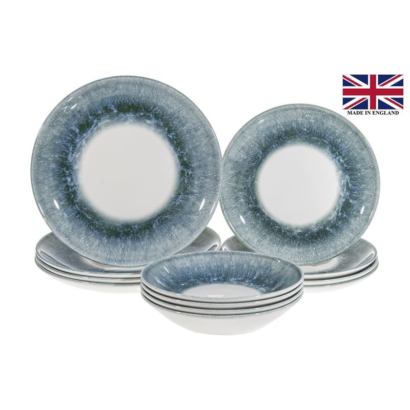Queens by Churchill – 12pc Dinner Set Contemporary Oracle Blue (Made in England)