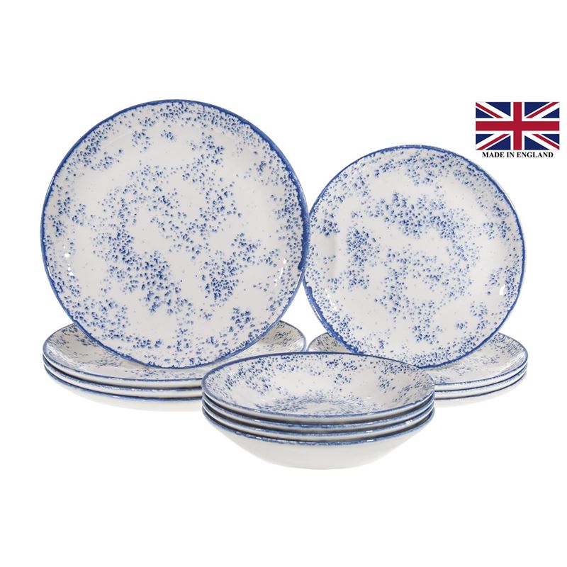 Queens by Churchill – 12pc Dinner Set Umbria Contemporary Blue (Made in England)