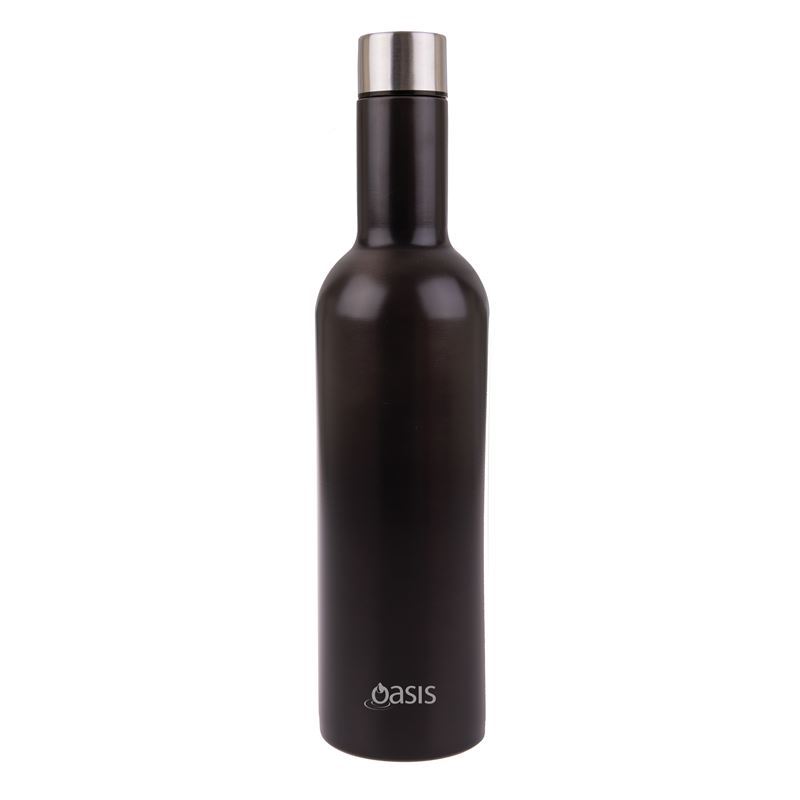 Oasis – Stainless Steel Double Wall Insulated Wine Traveller 750ml Smoke