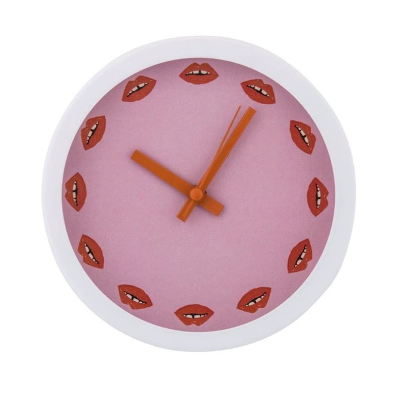 Bouffants & Broken Hearts – Luscious Lips Mantle Clock15cm