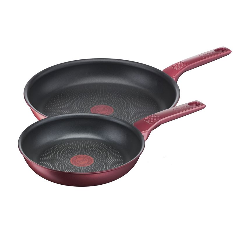 Tefal – Daily Chef Red Induction Non-Stick Twin Pack Frypan (Made in France)
