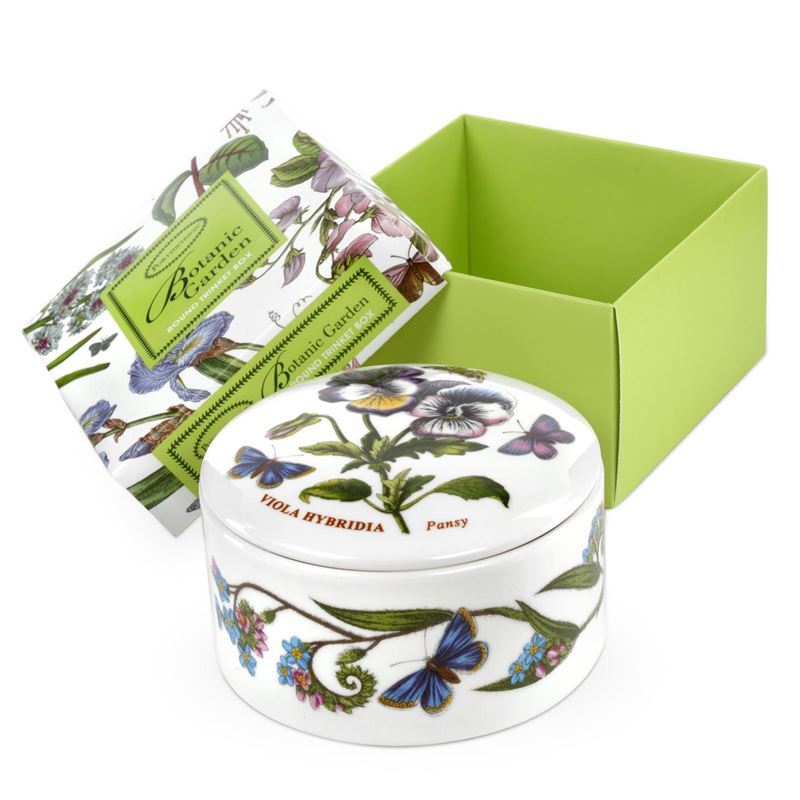 Portmeirion Botanic Garden White 3.5 in. Decorative Boxes (Set of