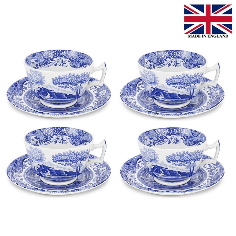 Spode – Blue Italian Breakfast Cup 280ml SET OF 4 (Made in England)