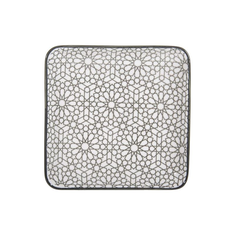 Gusta – Table Tales Commercial Grade Square Plate Grey Mosaic 12.5×12.5cm