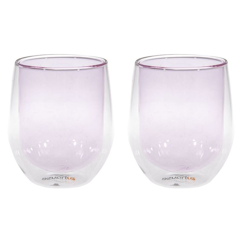 Zuhause – Saison Set of 2 Double Wall Thermo Latte Glasses 250ml Primrose