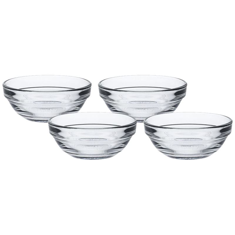 Duralex – Lys Tempered Glass Stackable Bowl 7.5cm 70ml Set of 4 (Made in France)