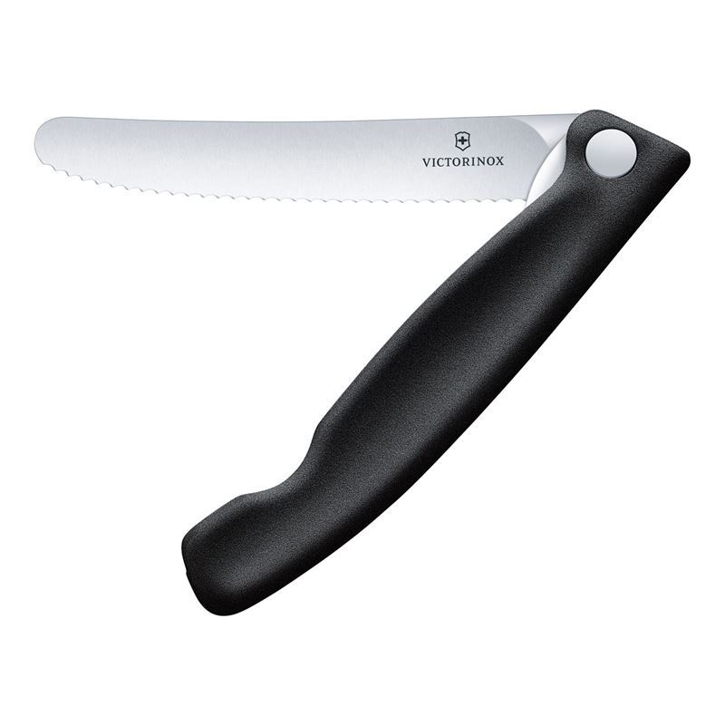 Victorinox – Swiss Classic Multi-Purpose Folding Steak Knife Black 11cm (Made in Switzerland)
