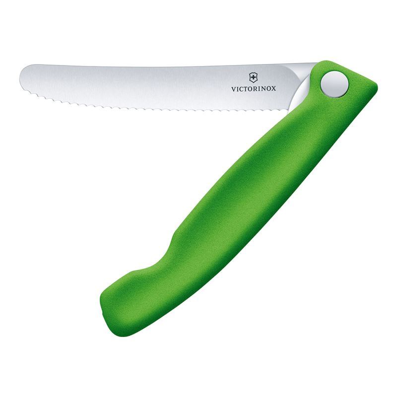 Victorinox – Swiss Classic Multi-Purpose Folding Steak Knife Green 11cm (Made in Switzerland)