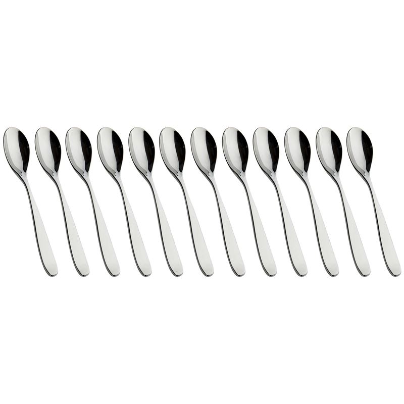 Studio William – Olive Mirror 18/10 Stainless Steel Soup Spoon Set of 12 – Available Online Only