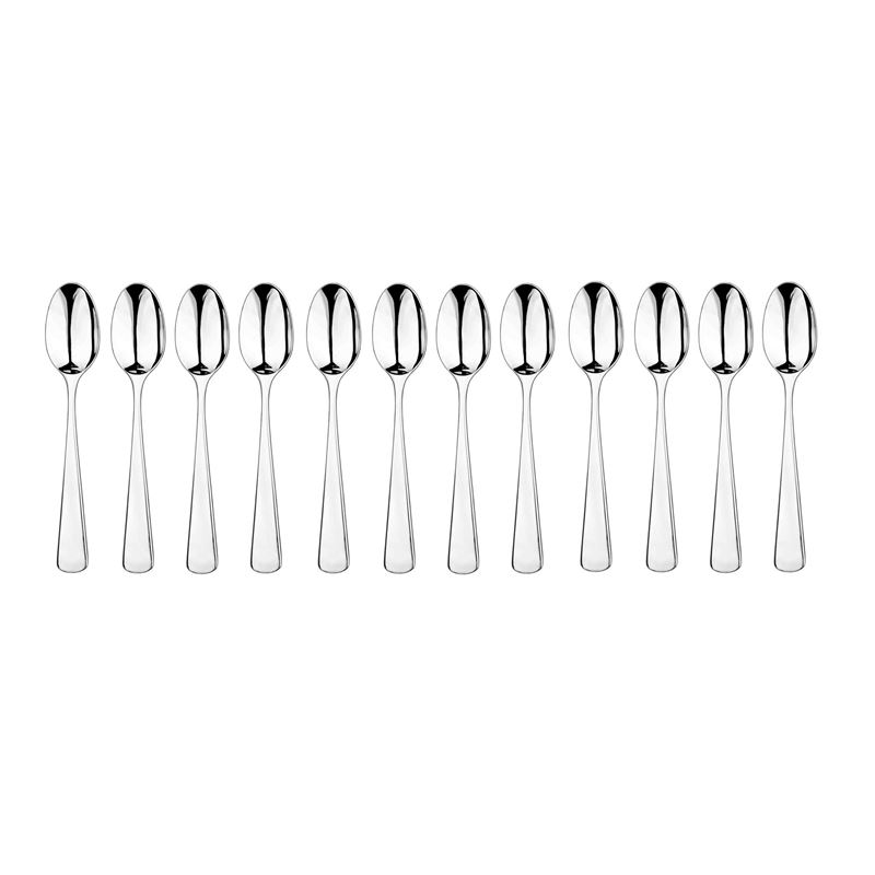 Studio William – Mahogany Mirror 18/10 Stainless Steel Espresso Spoon Set of 12 – Available Online Only