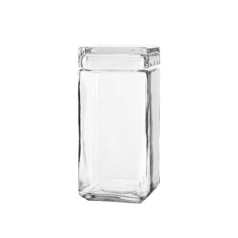 Anchor Hocking – Glass Square Stackable Jar 24×10.5×1.89Ltr (Made in the U.S.A)