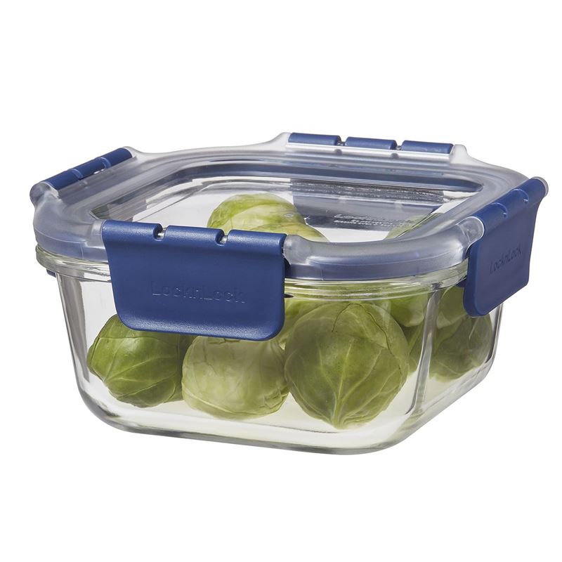 Lock & Lock – Top Class Glass Container with Tritan Lid Square 500ml