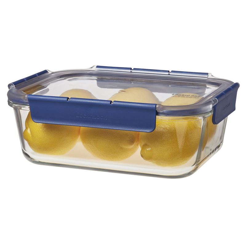 Lock & Lock – Top Class Glass Container with Tritan Lid Rectangular 2Ltr