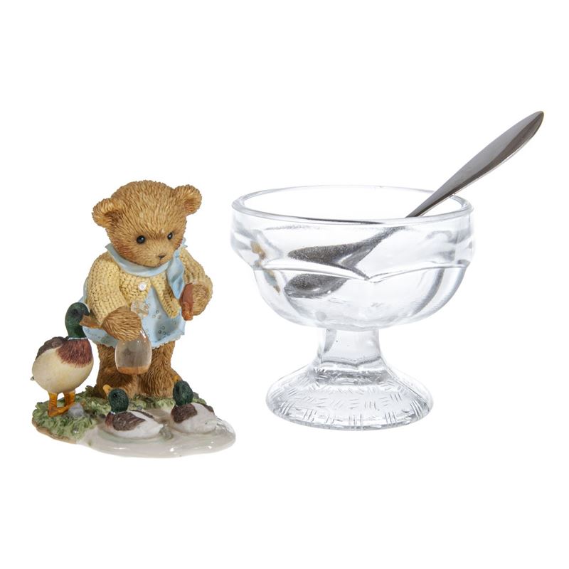 Cherished Teddies –  Cardyn with Glass Sundae Bowl and Photo Frame