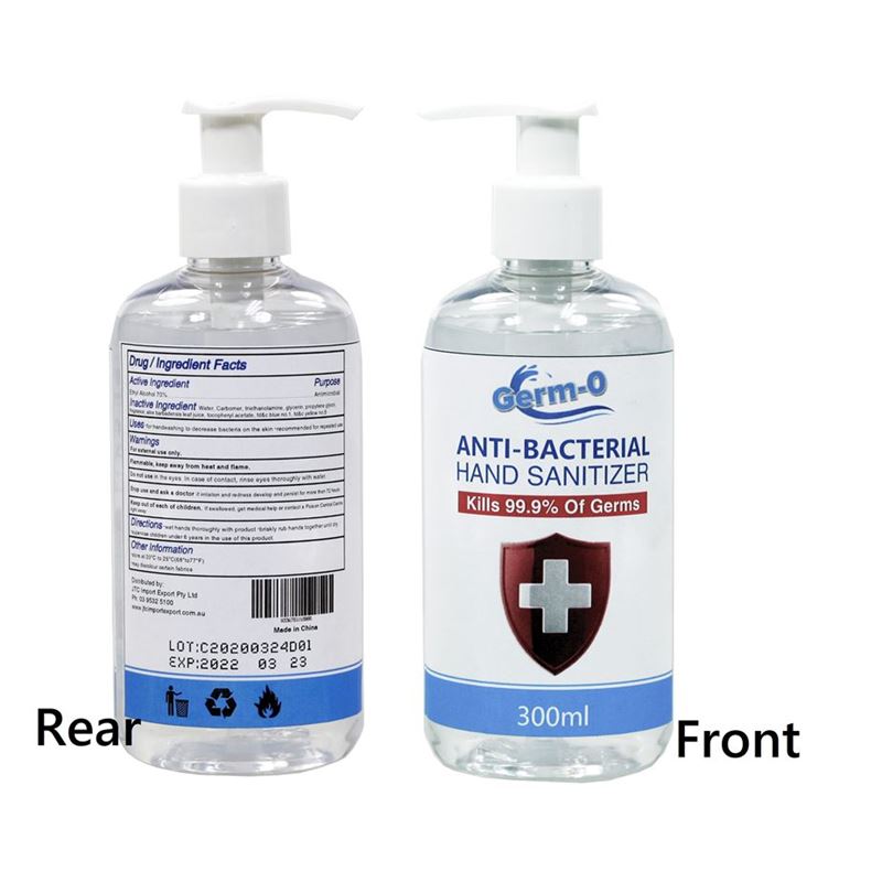 Germ-O – Antibacterial Hand Sanitiser 300ml 70% Alcohol
