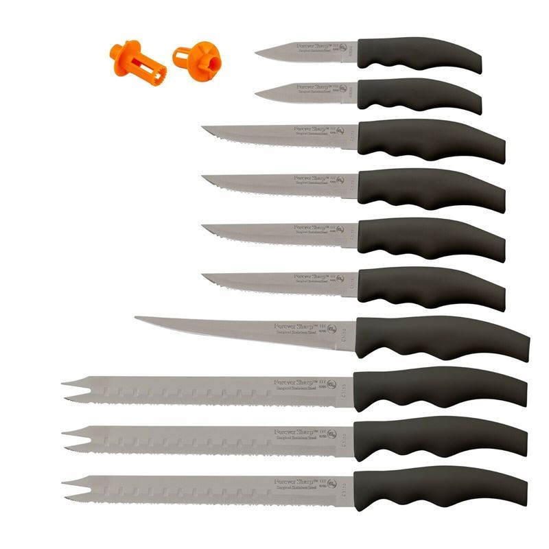 Forever Sharp – Culinary 12pc Knife Set Black
