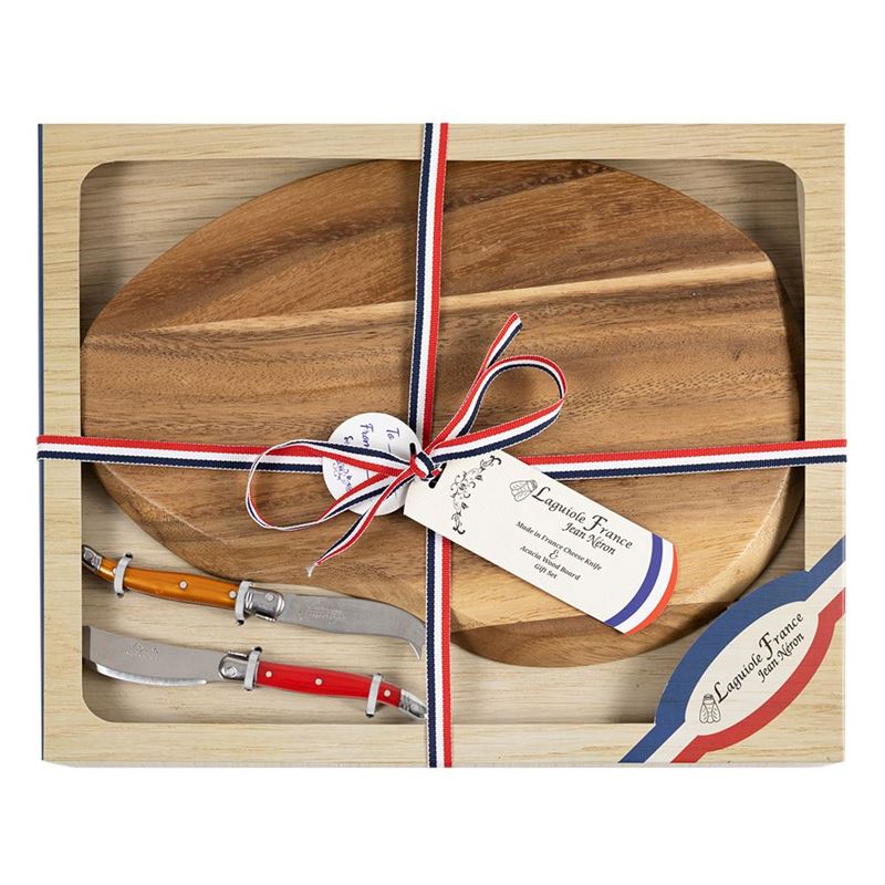 Laguiole Jean Neron – Cheese Knife and Serving Board Gift Boxed Set