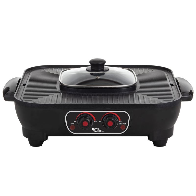 Davis & Waddell – Electrical 2-in-1 Steamboat Hotpot with Teppanyaki Grill
