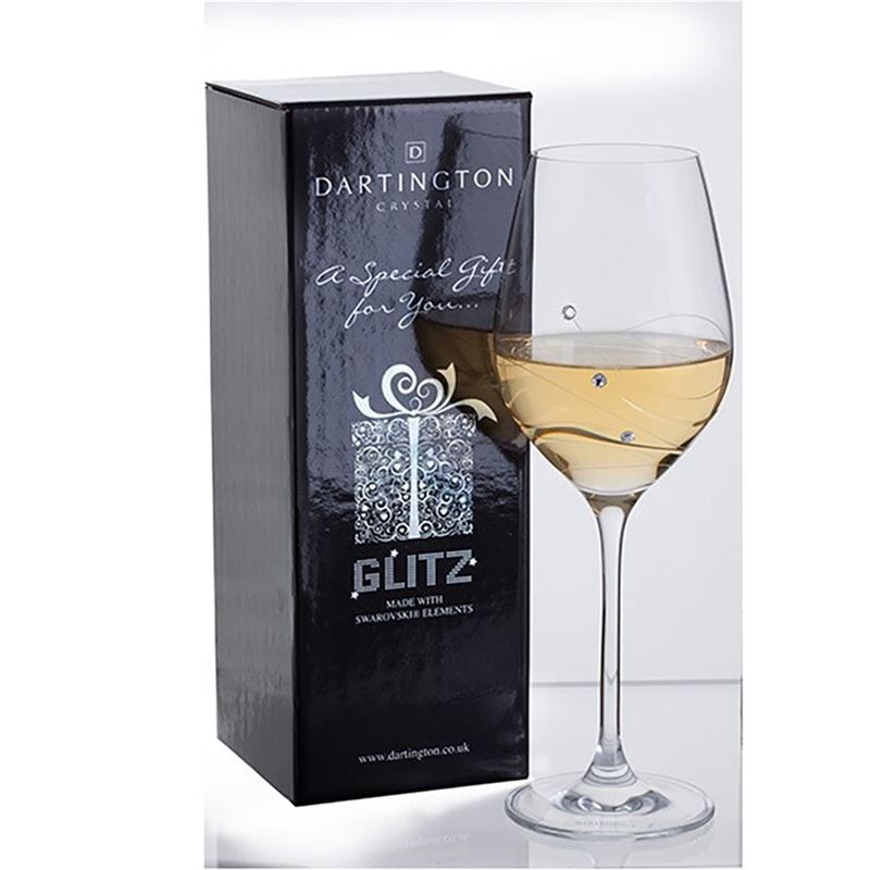 Dartington Crystal – Glitz Wine Glass 330ml Gift Boxed (Made in Slovakia)