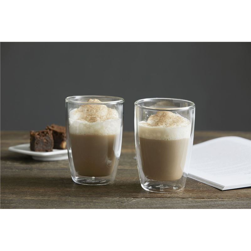 Davis & Waddell Leaf & Bean – Double Wall Coffee & Tea Glass 280ml Set of 2