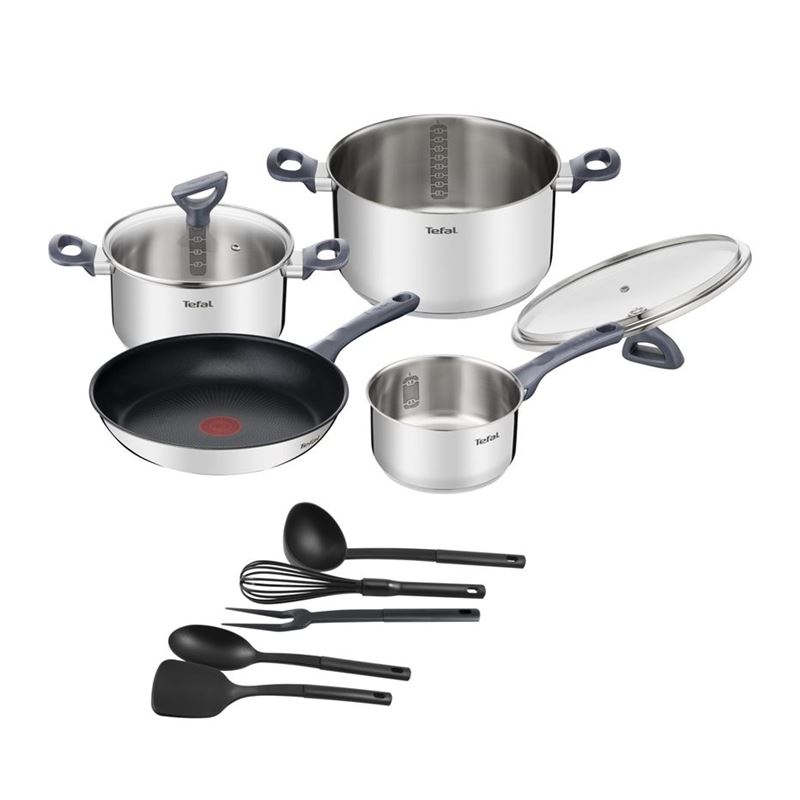 Tefal – Daily Cook Stainless Steel 4pc Cookware Set + Utensils