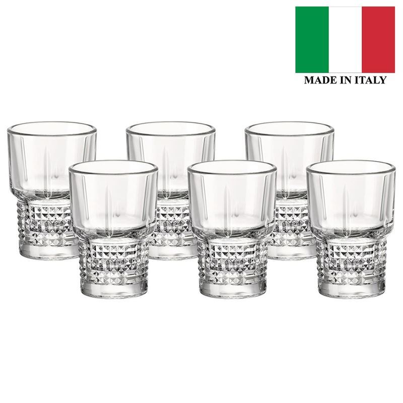 Bormioli Rocco – Bartender Novecento Shot Glass 77ml set of 6 (Made in Italy)