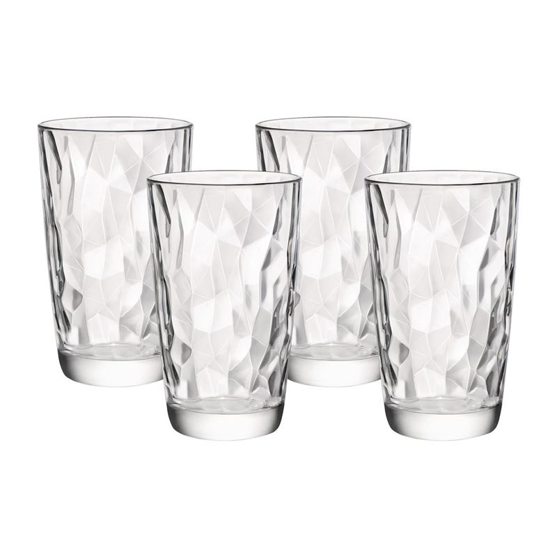 Bormioli Rocco – Diamond Cooler Clear 470ml set of 4 (Made in Italy)