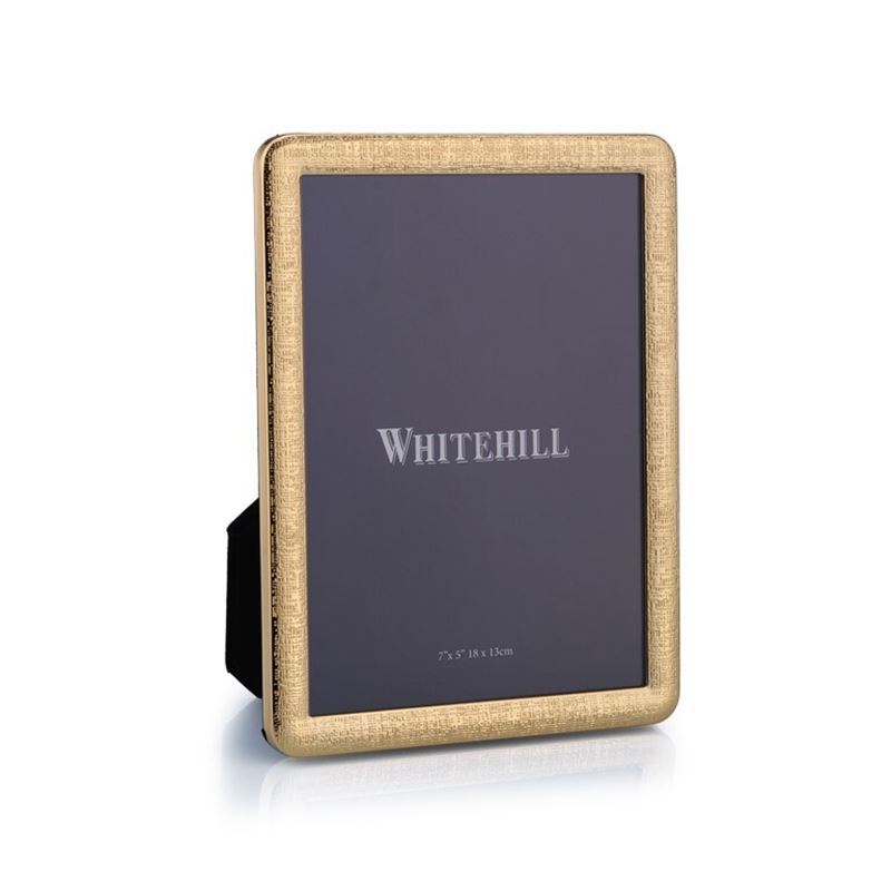 Whitehill – Fabric Gold Finish Photo Frame 13x18cm