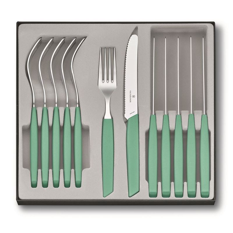 Victorinox – Swiss Modern Table Steak Knife and Fork Set of 12 Mint (Made in Switzerland)
