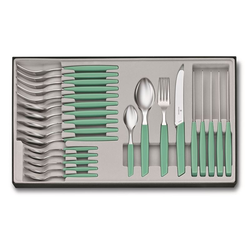 Victorinox – Swiss Modern Table 24pc Cutlery Set Mint (Made in Switzerland)
