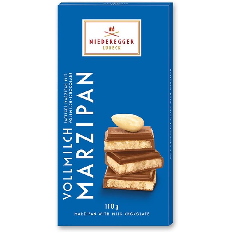 Niederegger Ludbek – Traditional Marzipan Chocolate Bar 110g Classic Milk