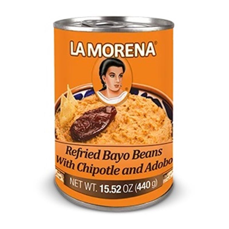 La Morena – Refried Bayo Beans with Chipotle and Adobo 440g
