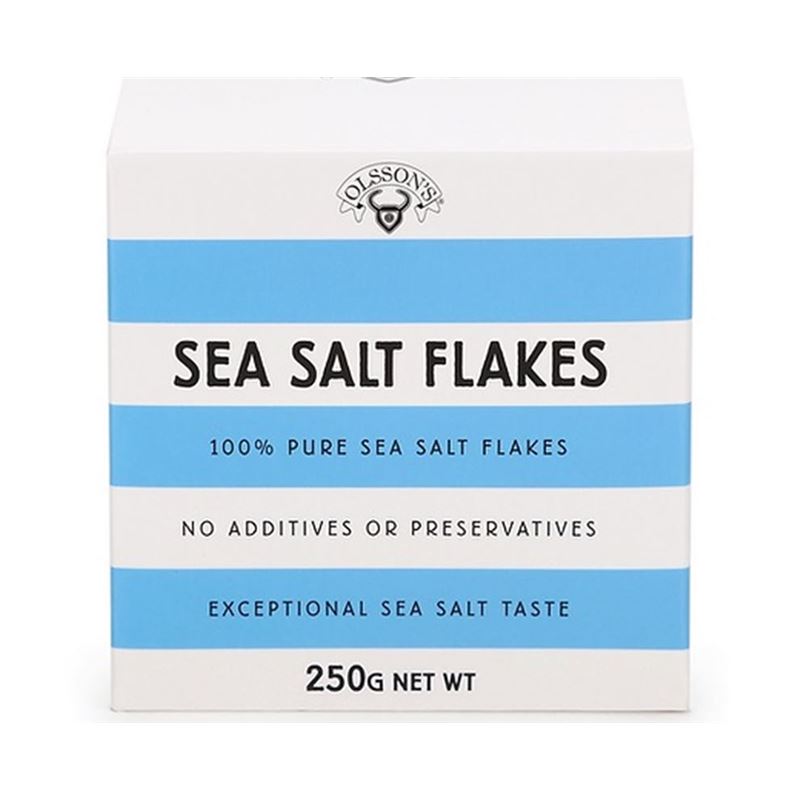 Olssons – Sea Salt Flakes 250g Cube (Made in Australia)